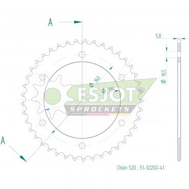ESJOT  Alu-Sprocket 41 Z