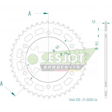 ESJOT  Alu-Sprocket 44 Z