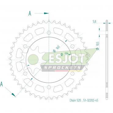 ESJOT  Alu-Sprocket 45 Z