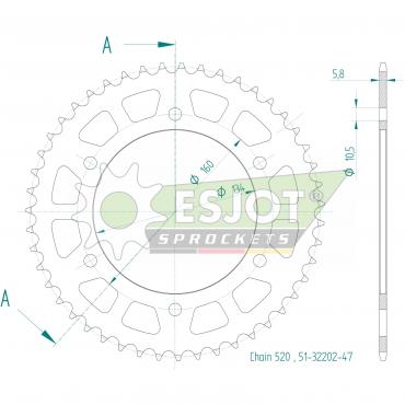 ESJOT  Alu-Sprocket 47 Z