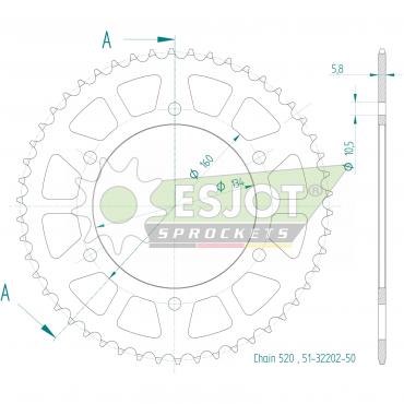 ESJOT  Alu-Sprocket 50 Z