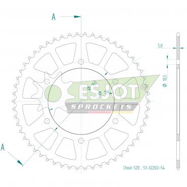 ESJOT  Alu-Sprocket 54 Z