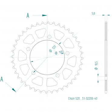 ESJOT  Alu-Sprocket 40 Z