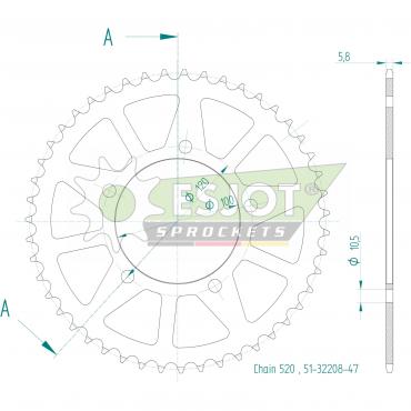 ESJOT  Alu-Sprocket 47 Z