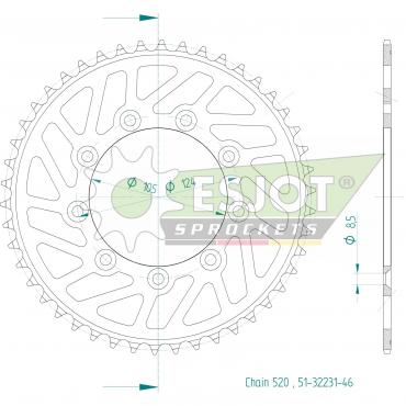 ESJOT  Alu-Sprocket 46 Z