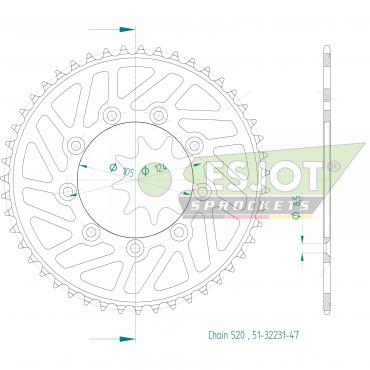 ESJOT  Alu-Sprocket 47 Z