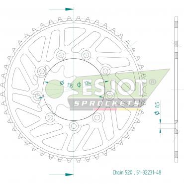 ESJOT  Alu-Sprocket 48 Z