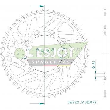 ESJOT  Alu-Sprocket 49 Z