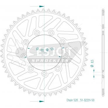 ESJOT  Alu-Sprocket 50 Z