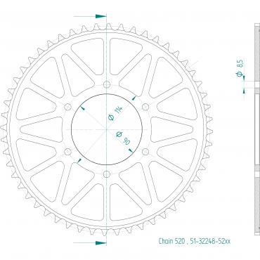 ESJOT  Alu-Sprocket BP Z