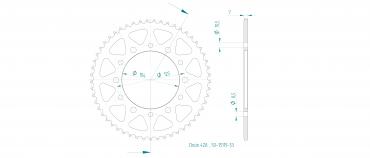 ESJOT Sprocket steel 53 Z