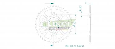 ESJOT Sprocket steel 41 Z