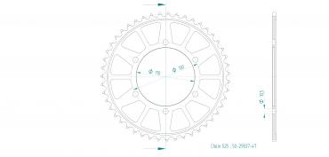 ESJOT Sprocket steel 47 Z