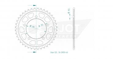 ESJOT Sprocket steel 40 Z