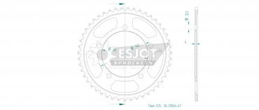 ESJOT Sprocket steel 47 Z