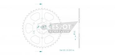 ESJOT Sprocket steel 44 Z