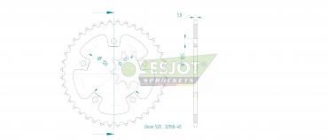 ESJOT Sprocket steel 40 Z