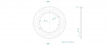 ESJOT Sprocket steel 43 Z