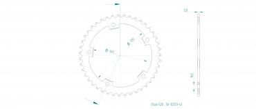 ESJOT Sprocket steel 43 Z