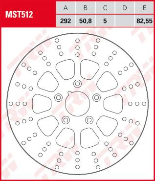 TRW Bremsscheibe starr MST512