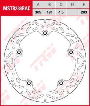 Bremsscheibe mit verp. Niet MSTR238RAC