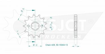 ESJOT Front sprocket 13 Z