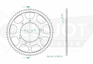 ESJOT Sprocket steel 62 Z