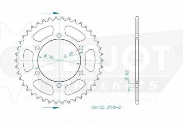 ESJOT Sprocket steel 44 Z