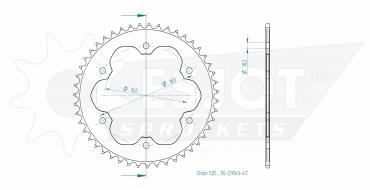 ESJOT Sprocket steel 47 Z