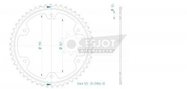 ESJOT Sprocket steel 50 Z