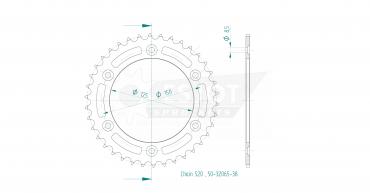 ESJOT Sprocket steel 38 Z