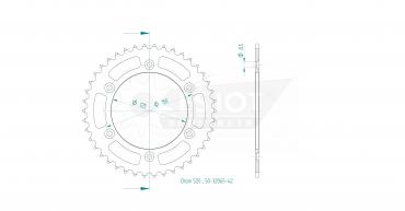 ESJOT Sprocket steel 42 Z