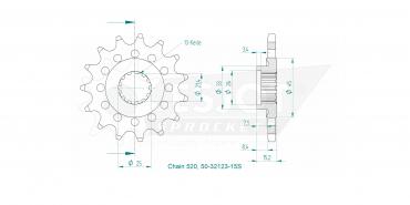 ESJOT SportFront sprocket 15 Z
