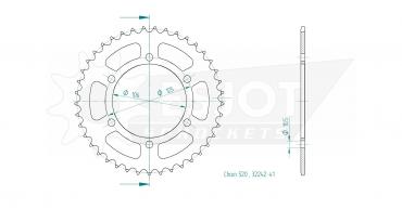 ESJOT Sprocket steel 41 Z