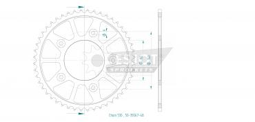 ESJOT Sprocket steel 48 Z