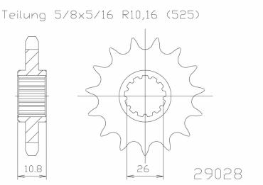 ESJOT Ritzel 16 Z