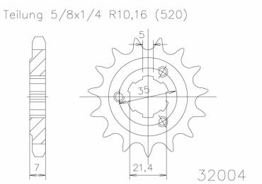 ESJOT Ritzel 16 Z