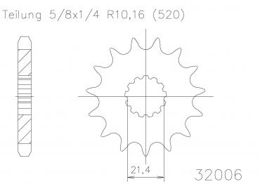 ESJOT Ritzel 16 Z