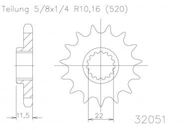 ESJOT Ritzel 16 Z