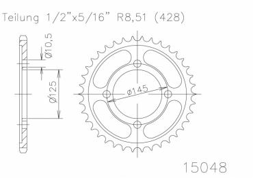 ESJOT Kettenrad 59 Z silber