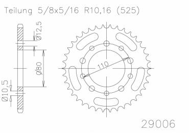 ESJOT Kettenrad 44 Z silber