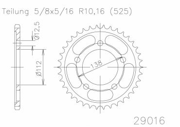 ESJOT Kettenrad 41 Z silber