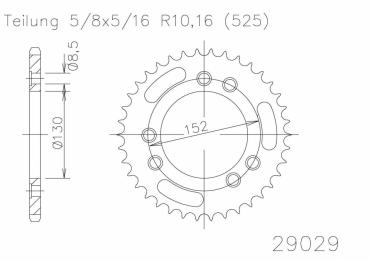 ESJOT Sprocket steel 45 Z