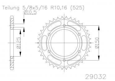 ESJOT Sprocket steel 45 Z