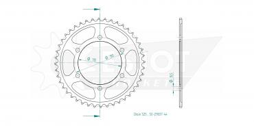 ESJOT Sprocket steel 44 Z
