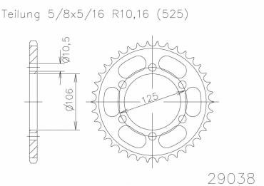 ESJOT Sprocket steel 50 Z