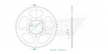 ESJOT Sprocket steel 44 Z