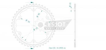 ESJOT Sprocket steel 46 Z