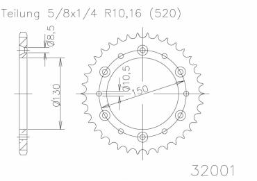 ESJOT Sprocket steel 45 Z