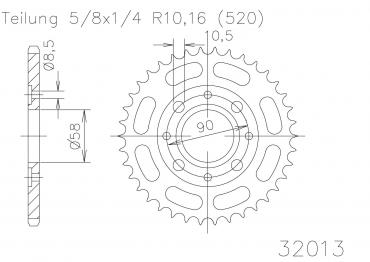 ESJOT Sprocket steel 31 Z